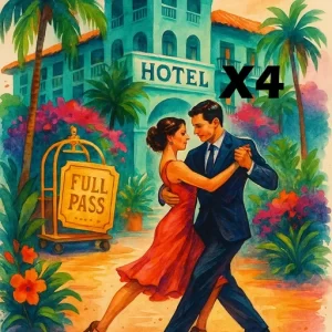 Hotel + Full Pass x 4 people